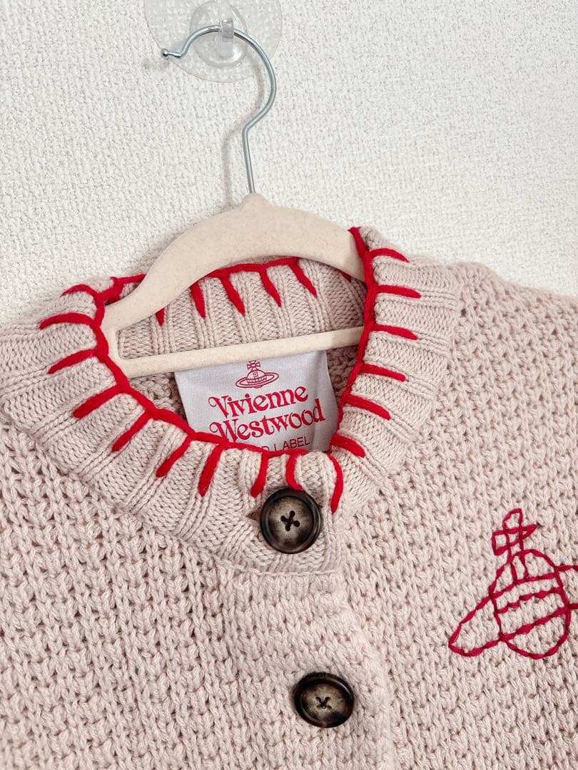 Vivienne Westwoodブランケットステッチ マフラー付きカーディガン
