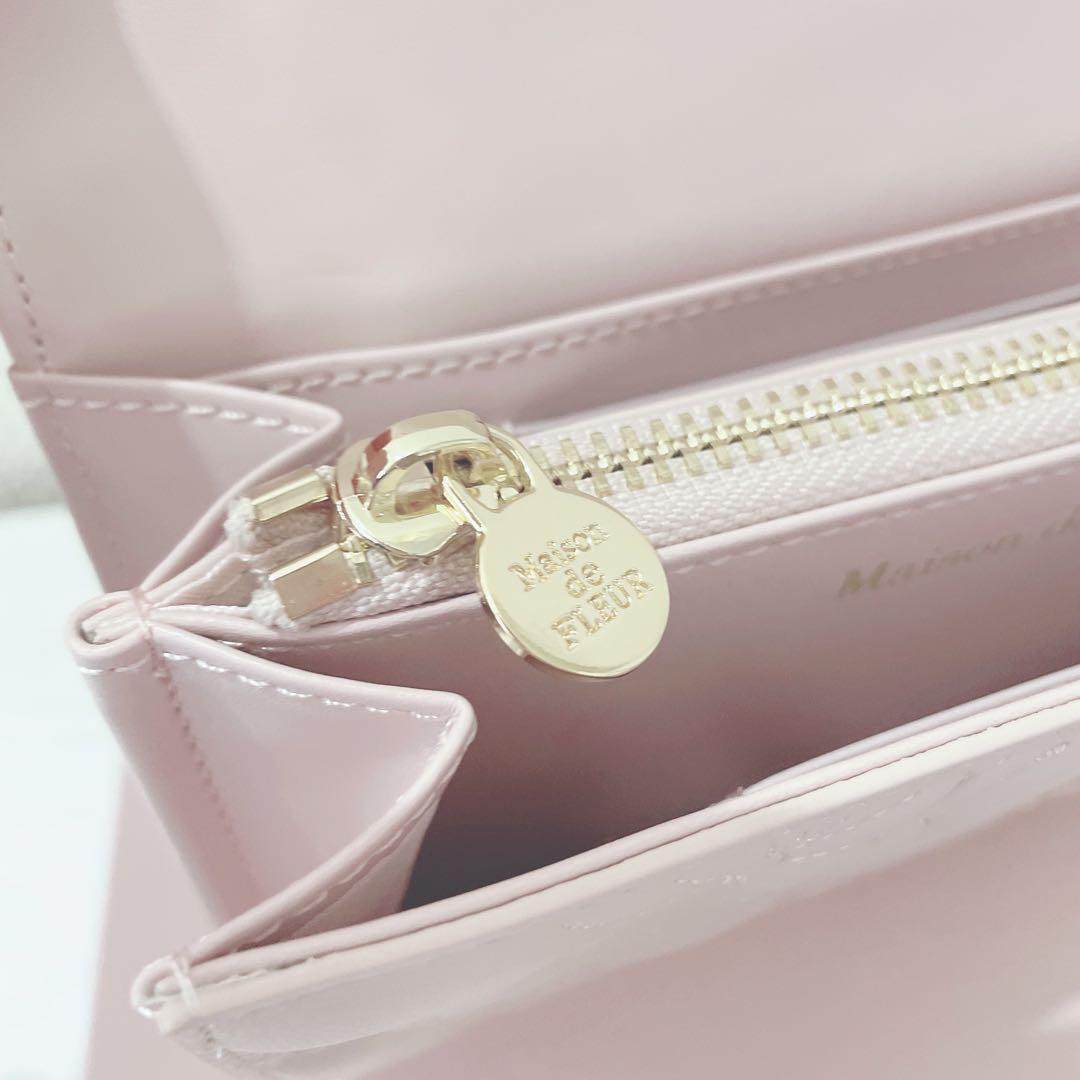 あ*ず様 Maison de FLEUR リボンキルティングロングウォレット ピ