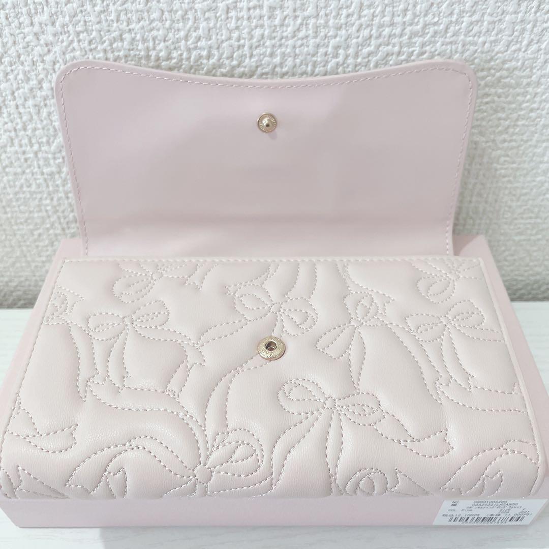 あ*ず様 Maison de FLEUR リボンキルティングロングウォレット ピ