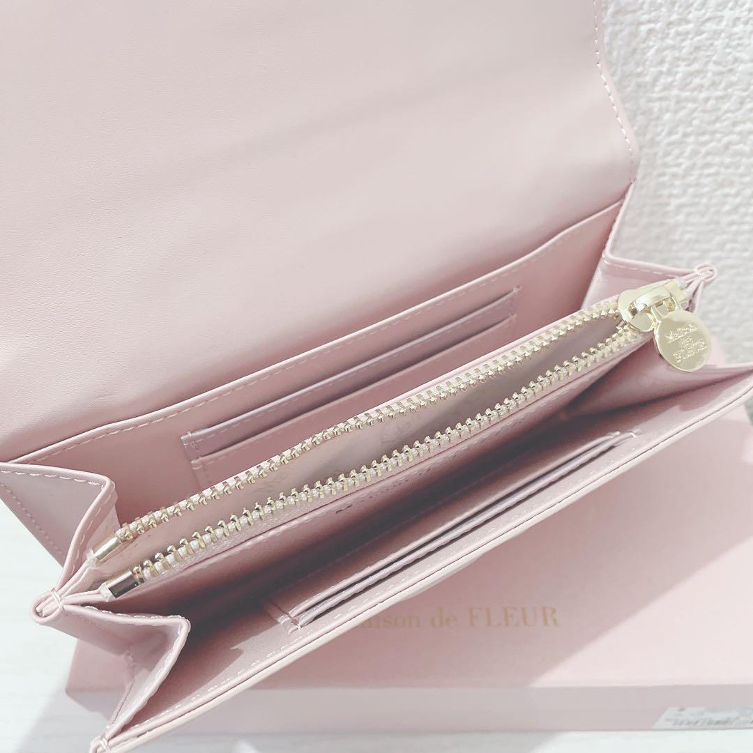 あ*ず様 Maison de FLEUR リボンキルティングロングウォレット ピ