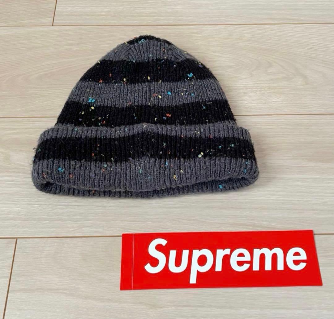 Supreme Stripe Speckle Beanie 野村周平着用