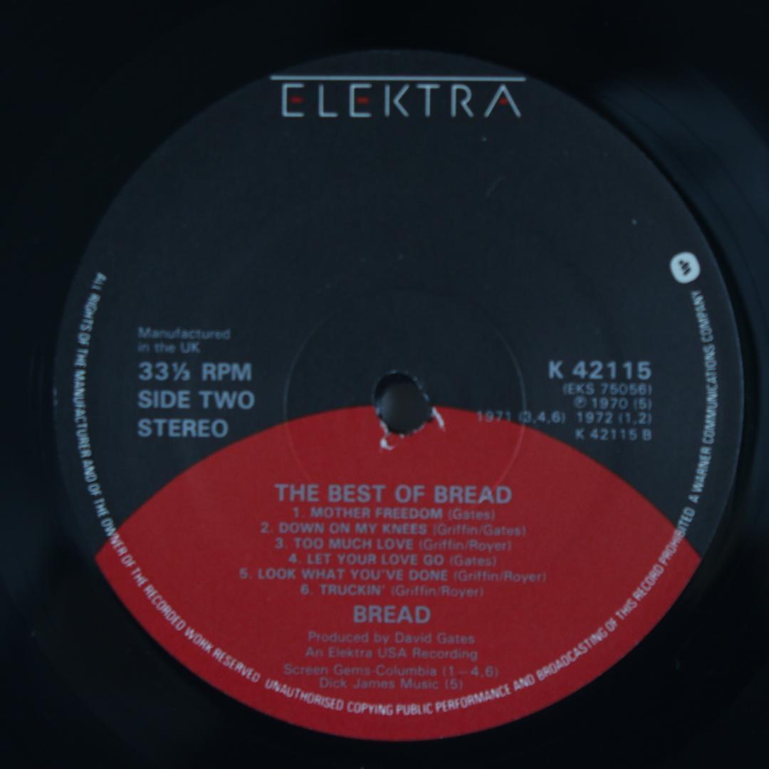 英LP The Best of Bread UK盤 Stereo ブレッド
