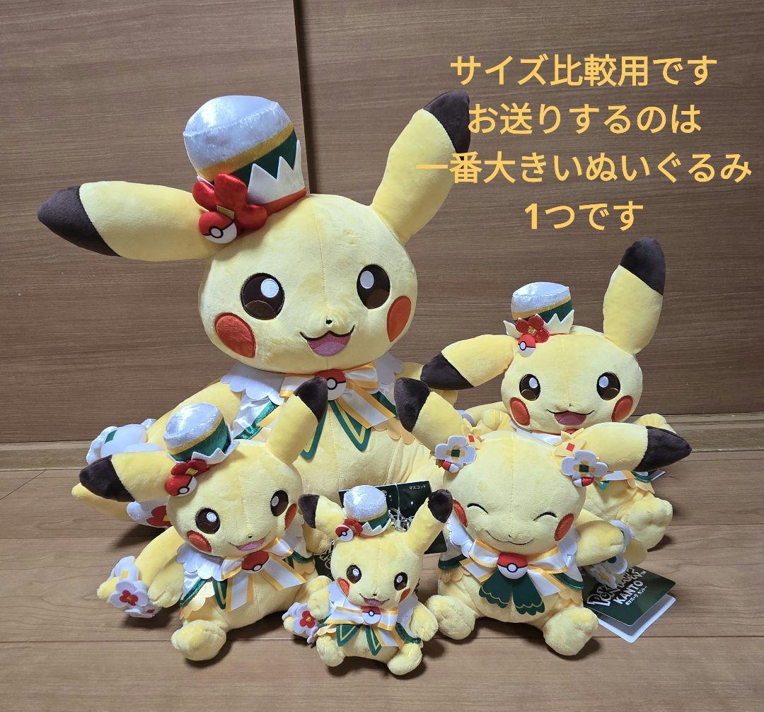 【新品】ポケパーク カントー ぬいぐるみ ピカチュウ 特大 カーニバル衣装