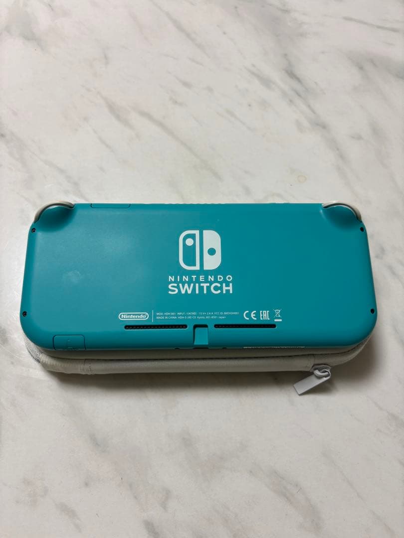 Nintendo Switch Lite 本体 ターコイズ 純正ケース 白