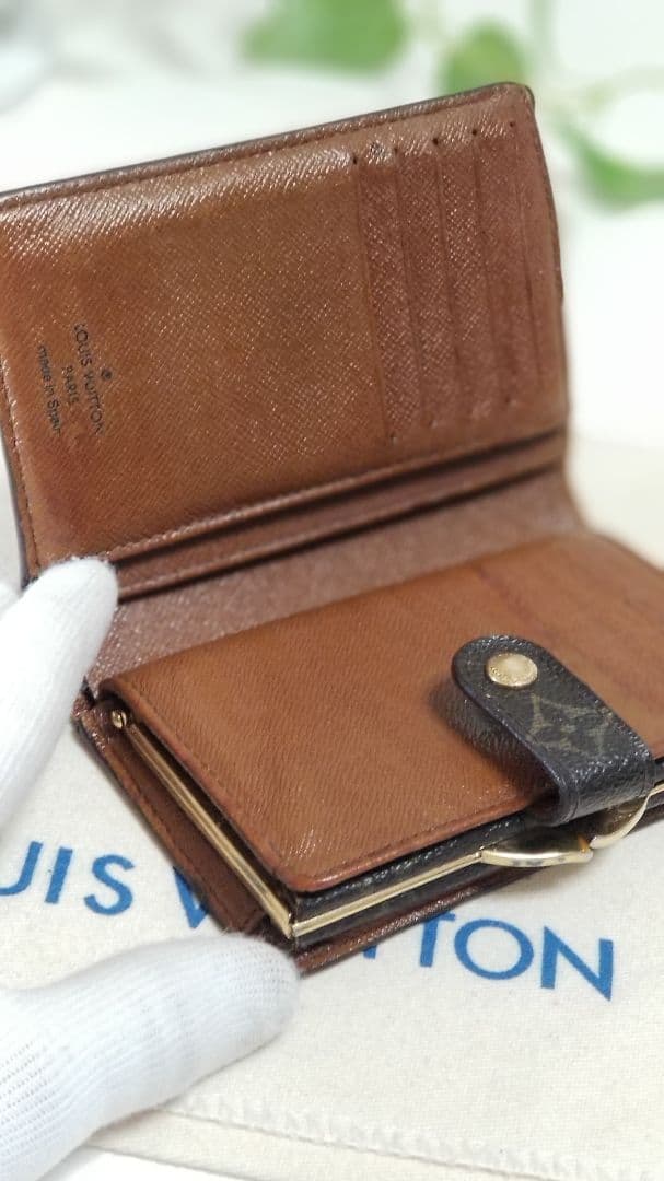 【ペンキ屋さん専用】ルイヴィトン モノグラム 二つ折り財布 がま口 ポルトモネ