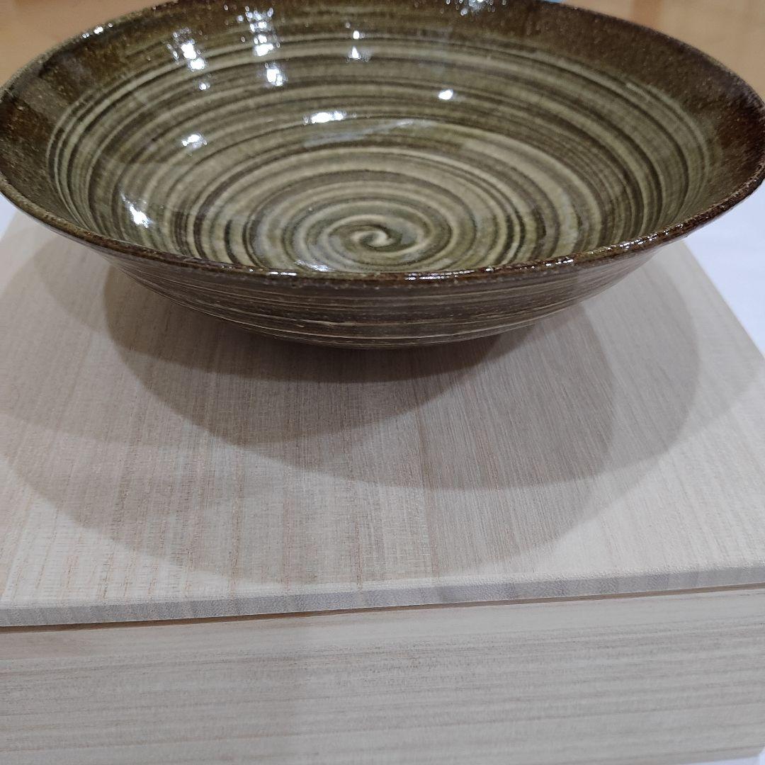 新品　 澤村陶哉作 陶器ボウル オリーブグリーン