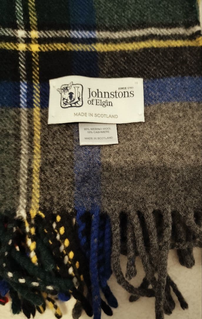 Johnstons of Elgin ウールストール タータンチェック　大判