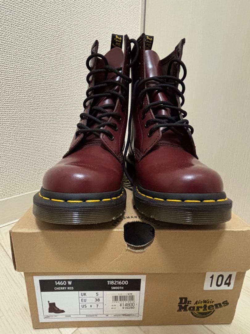 【キャシー塚本】Dr. Martens1460 W チェリーレッドUK 5