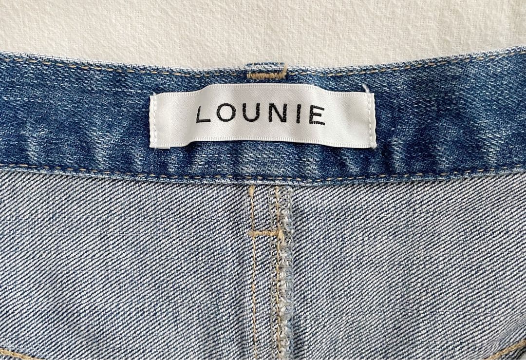 ❤︎LOUNIE❤︎24SS 40サイズ ビジュー&パール デニムスカート