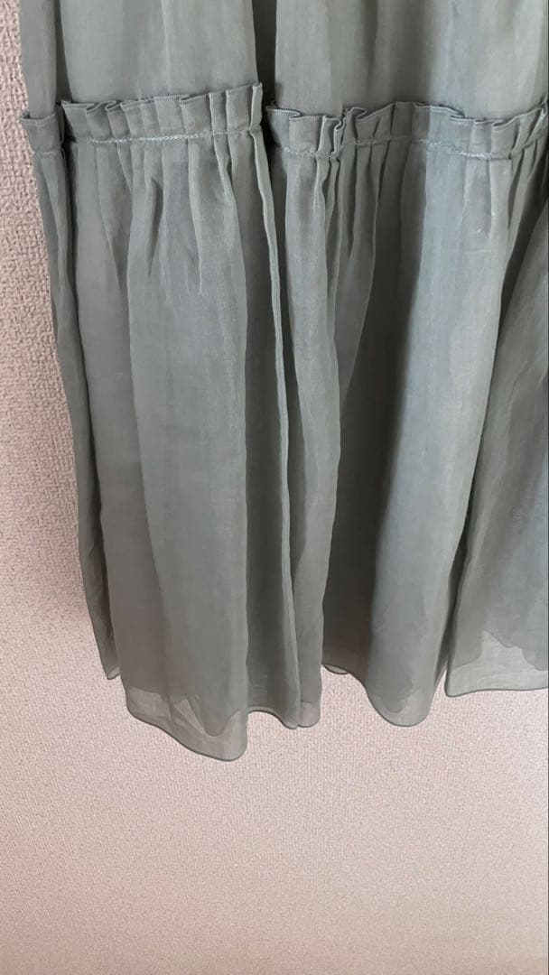 美品　FOXEY ミントグリーン ノースリーブ ワンピース