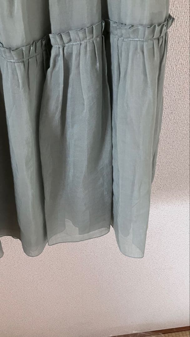 美品　FOXEY ミントグリーン ノースリーブ ワンピース