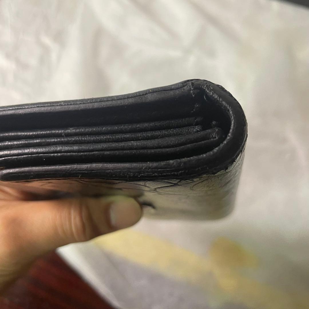 CHANEL カメリア レザー 二つ折り 長財布 シール有