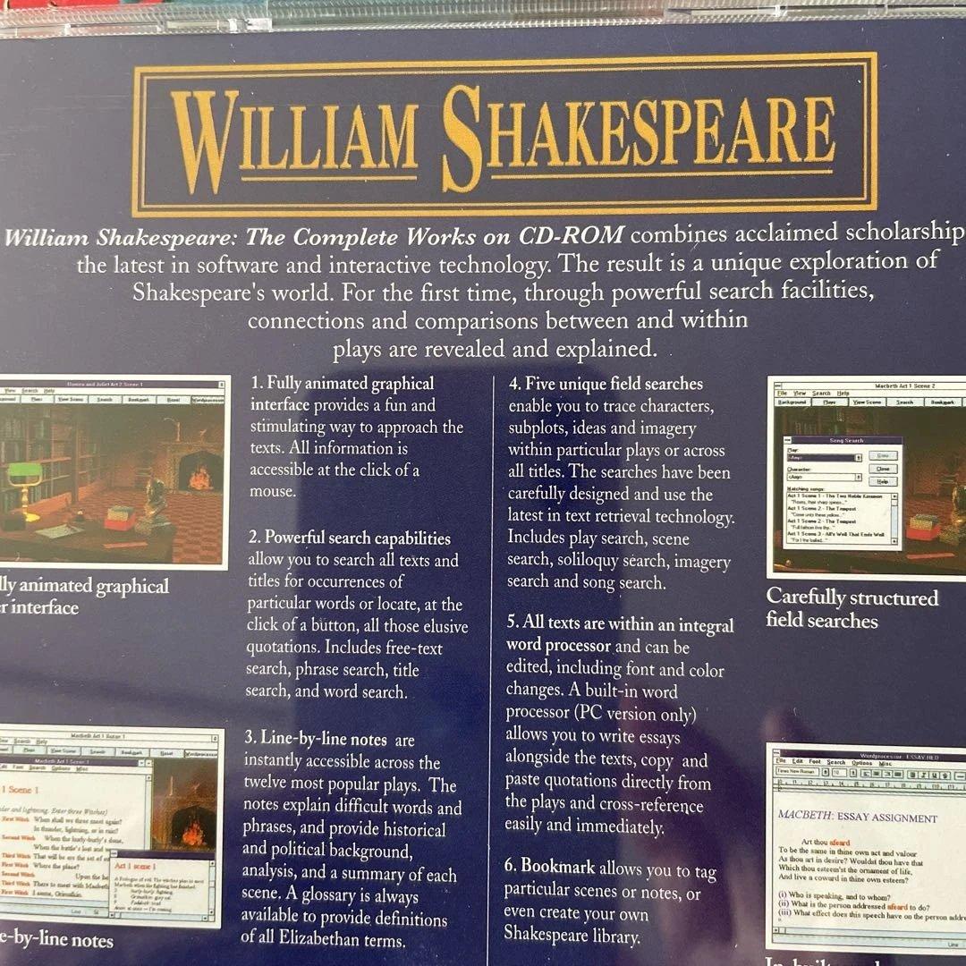 その他 Shakespeare Complete Works on CD ROM