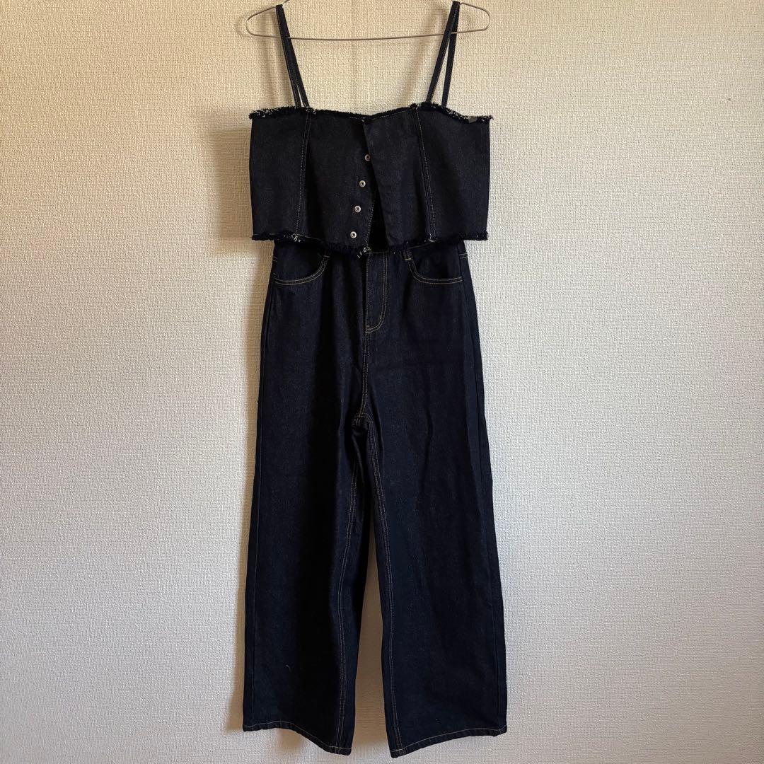 【美品】mystic デニム マルチwayセットアップ ビスチェセットサイズ2