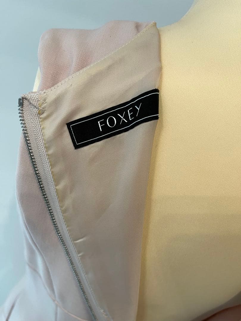 FOXEY ノースリーブ フレアワンピース ピンク　サイズ40 クリーニング済！