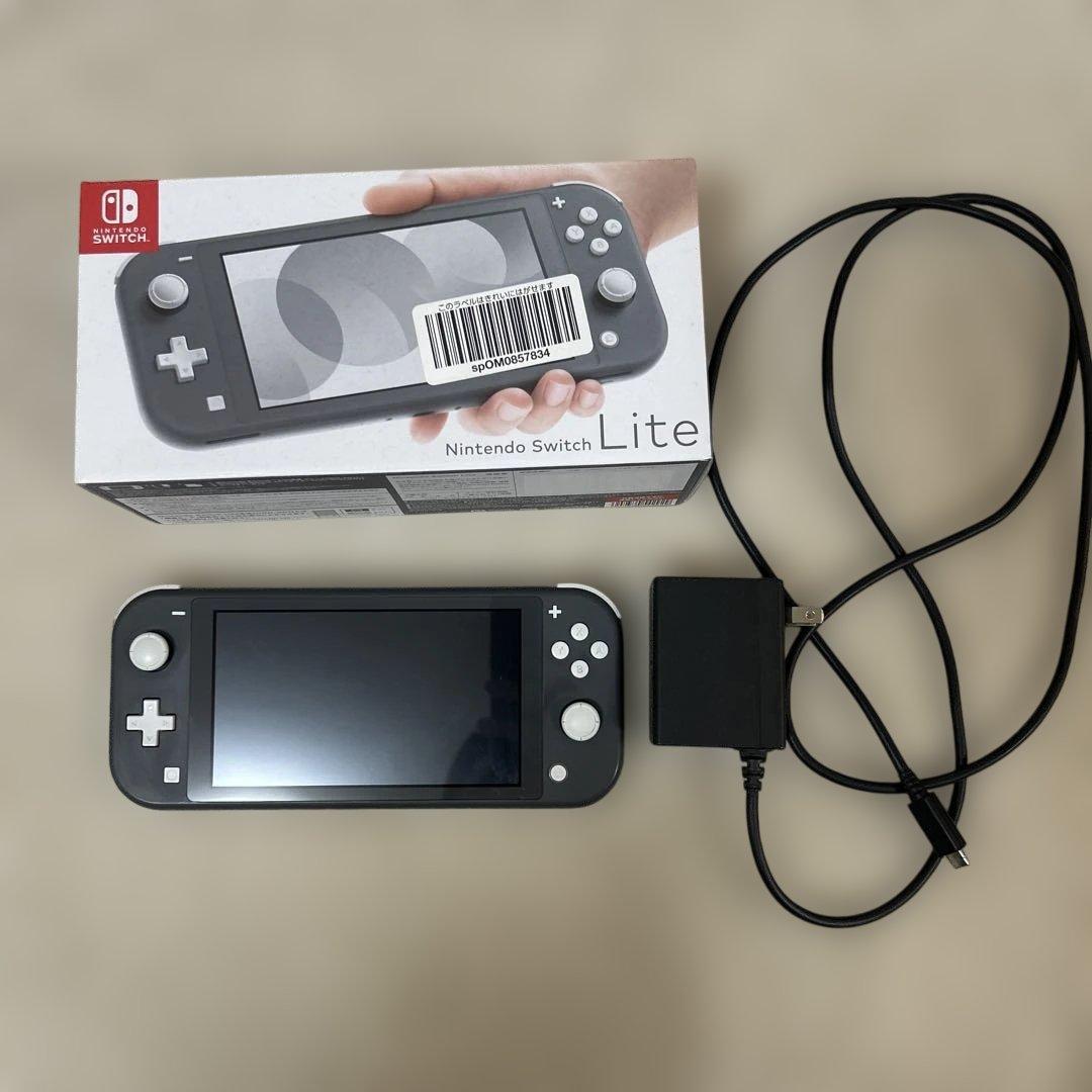 Nintendo Switch Lite グレー　箱、収納ケース付き