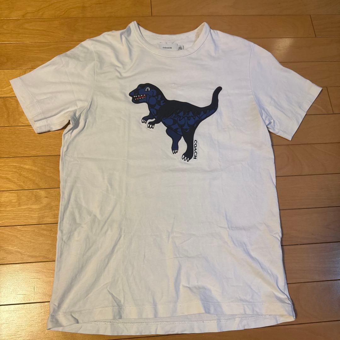 COACH コーチ レガシー 恐竜イラスト ホワイトTシャツ Sサイズ