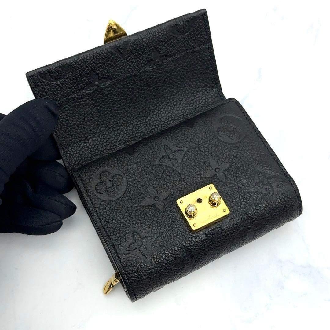 【最高級美品】ルイヴィトン アンプラント メティスコンパクト ノワール 折り財布