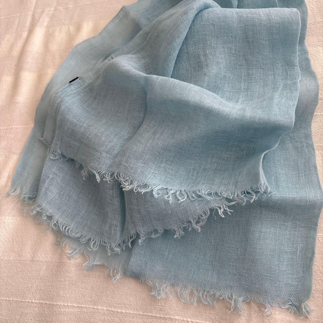 イタリア製　ETRO リネン　大判ストール　LINO FLAX エトロ　麻