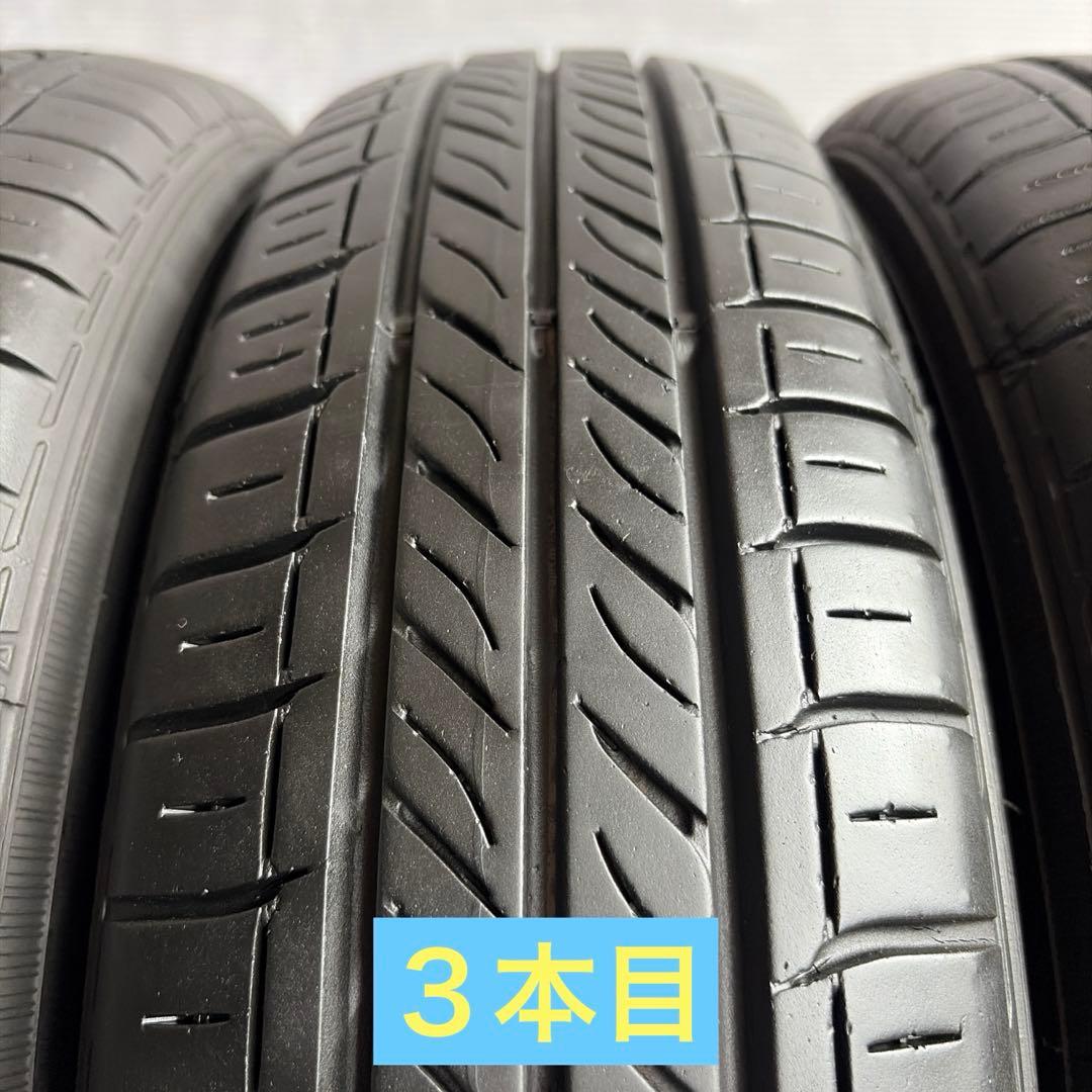 送料無料◆145/80R13/夏4本/残溝約5㎜/製造2019年/ダンロップ