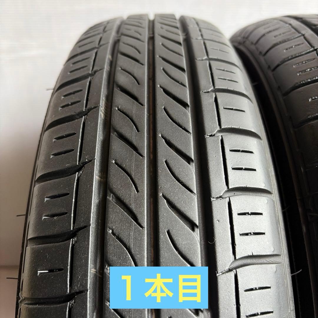 送料無料◆145/80R13/夏4本/残溝約5㎜/製造2019年/ダンロップ
