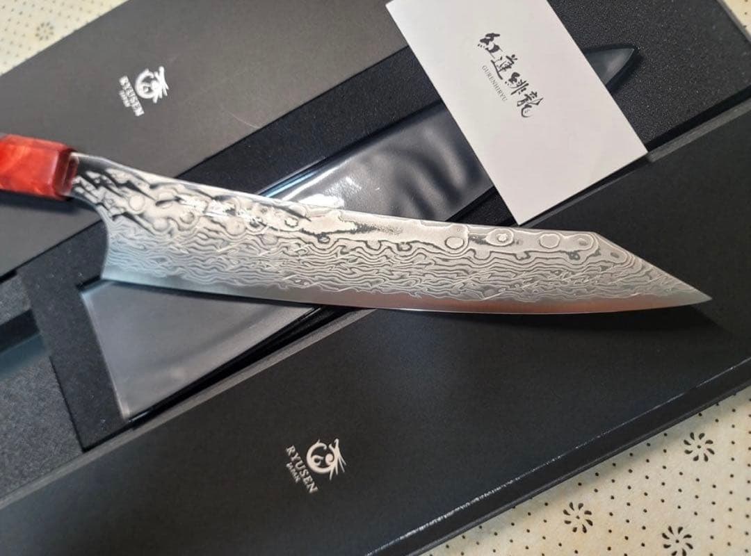 龍泉刃物　紅蓮緋龍 SPG Strix 牛刀　240