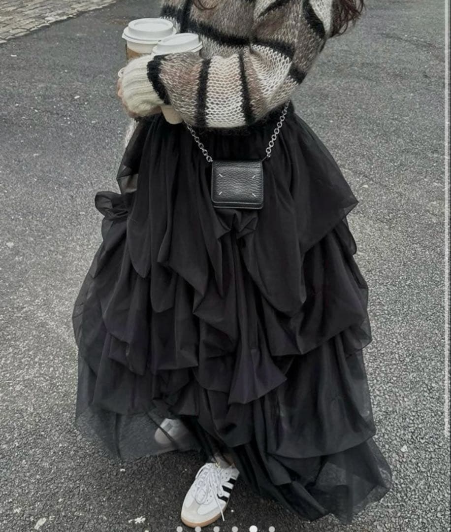 THE TOÉ IRIS TULLE SKIRT Black M