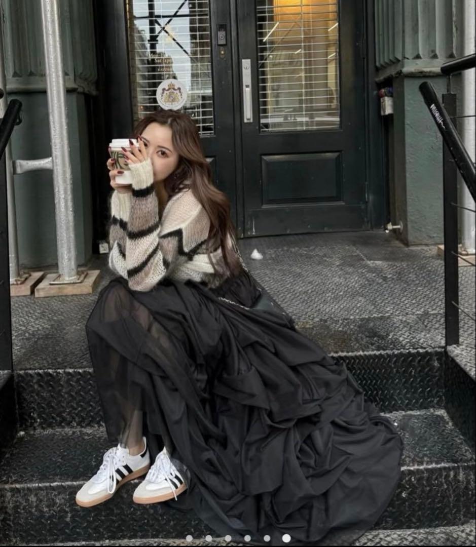 THE TOÉ IRIS TULLE SKIRT Black M