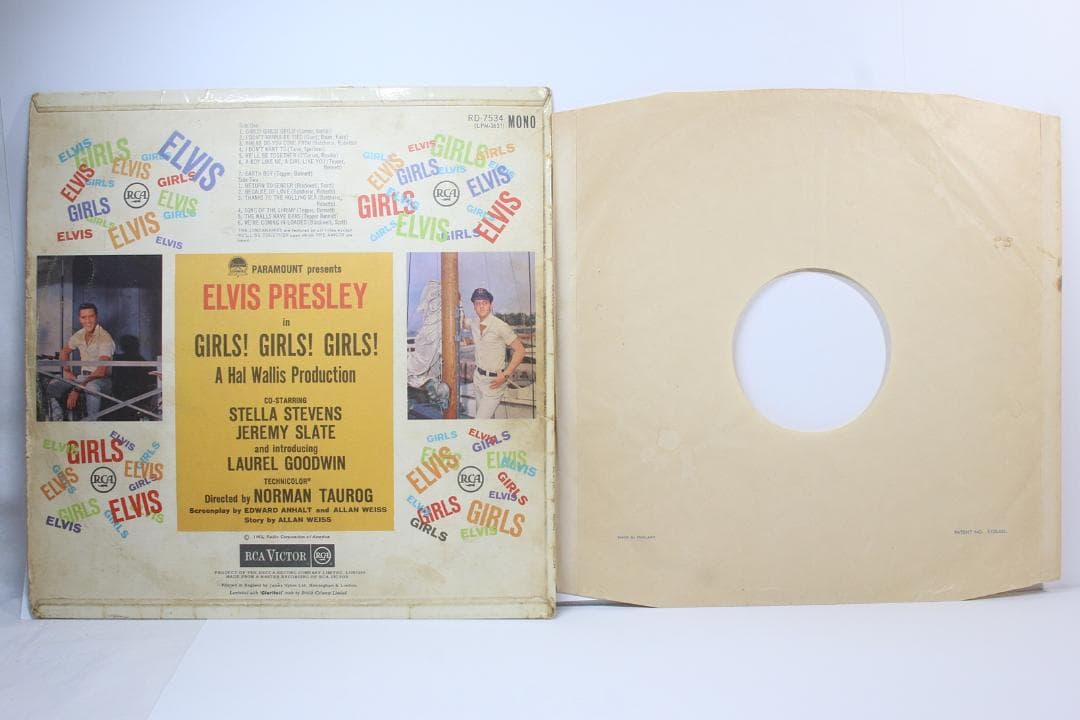 英LP Elvis Presley Girls! Girls! Girls!