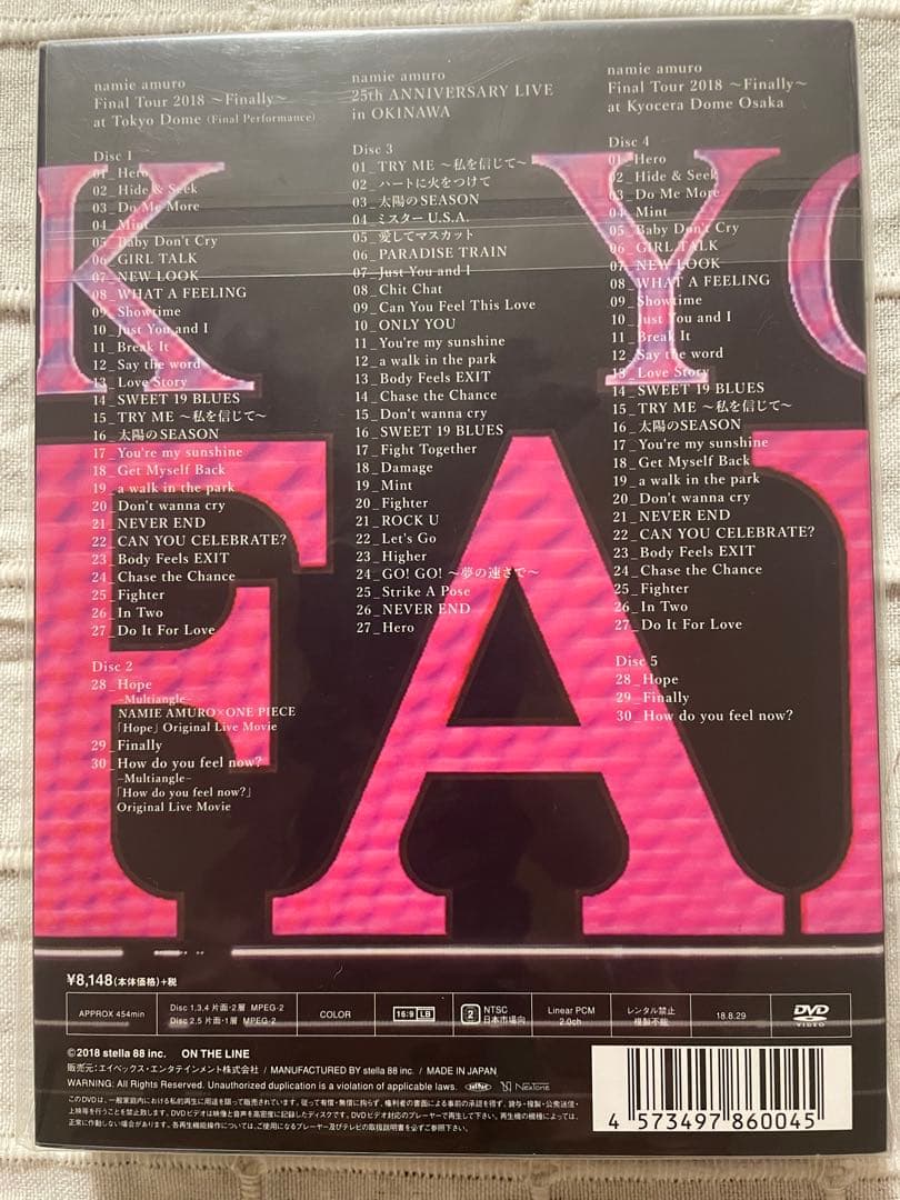 安室奈美恵 namie amuro Finally 2018 DVD5枚組沖縄
