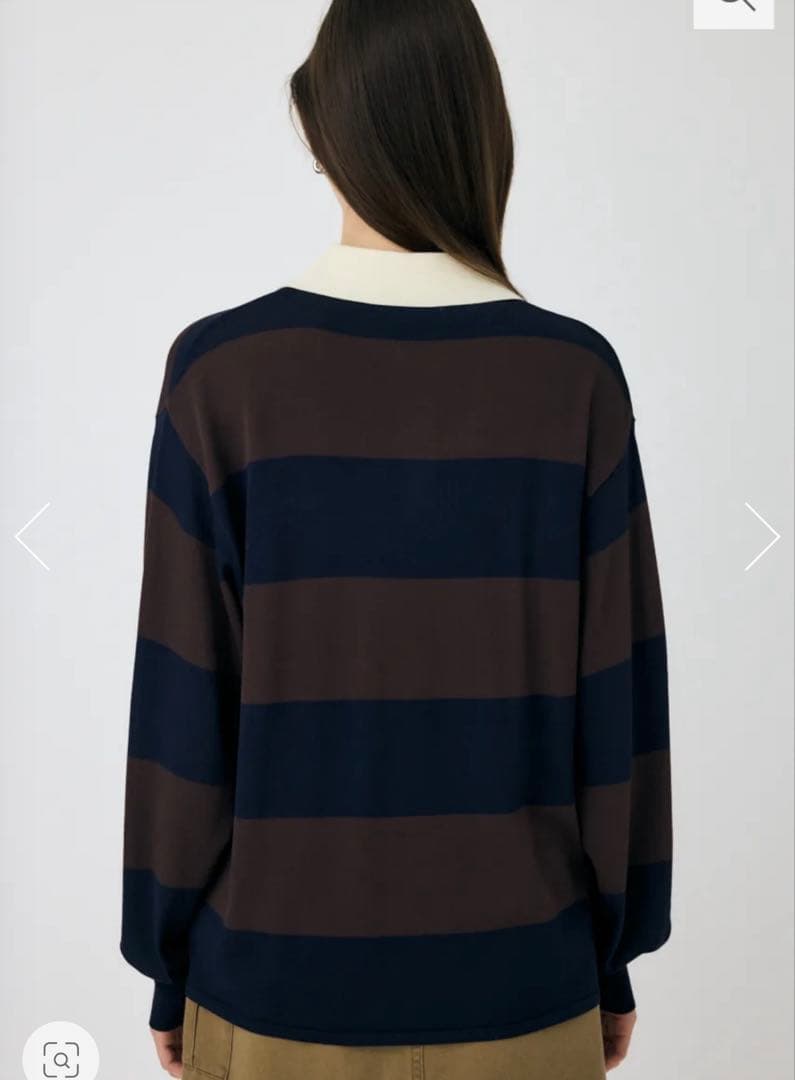 『新品』 MOUSSY BORDER KNIT ポロ