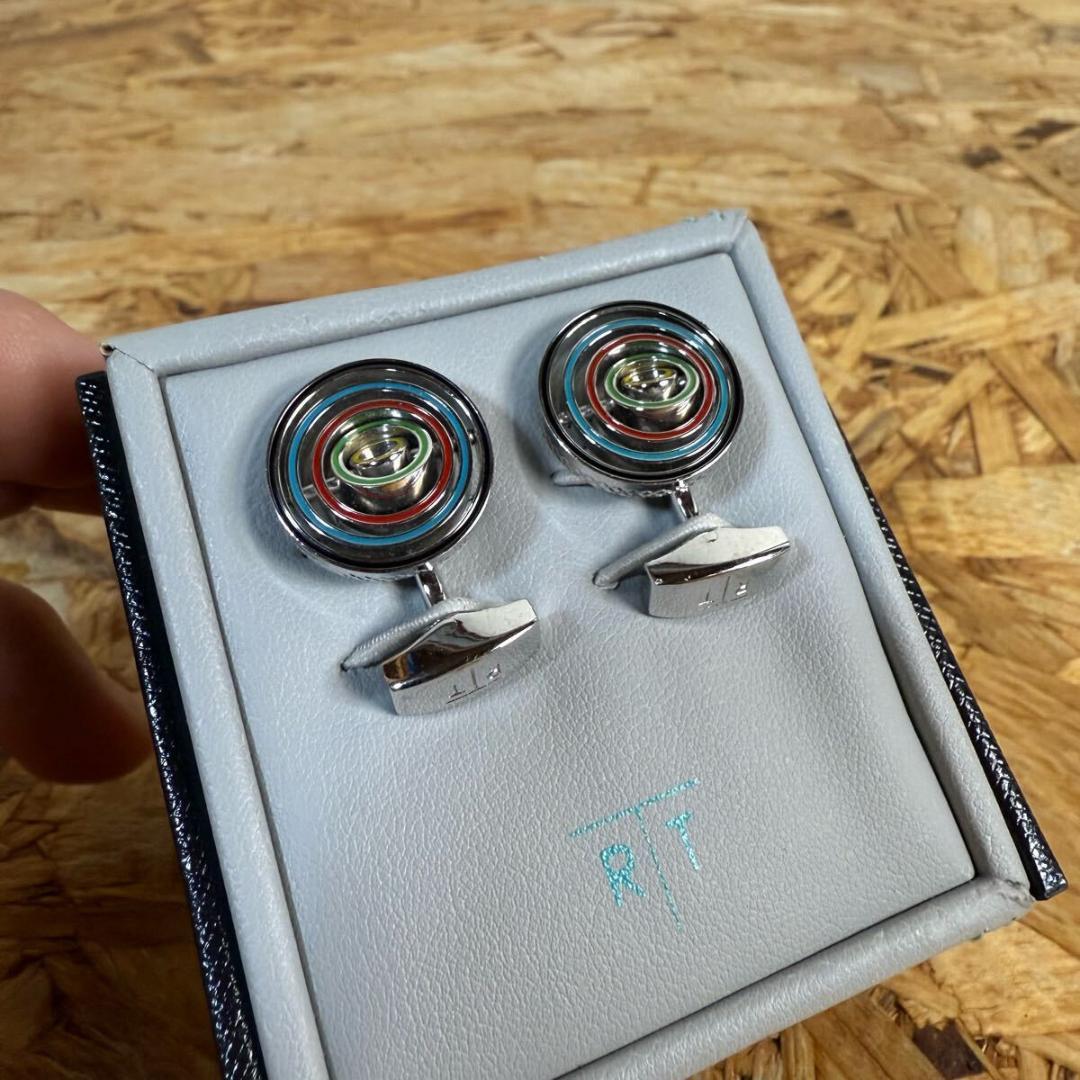 【極美品】TATEOSSIAN カフリンクス サークル シルバー 元箱付き