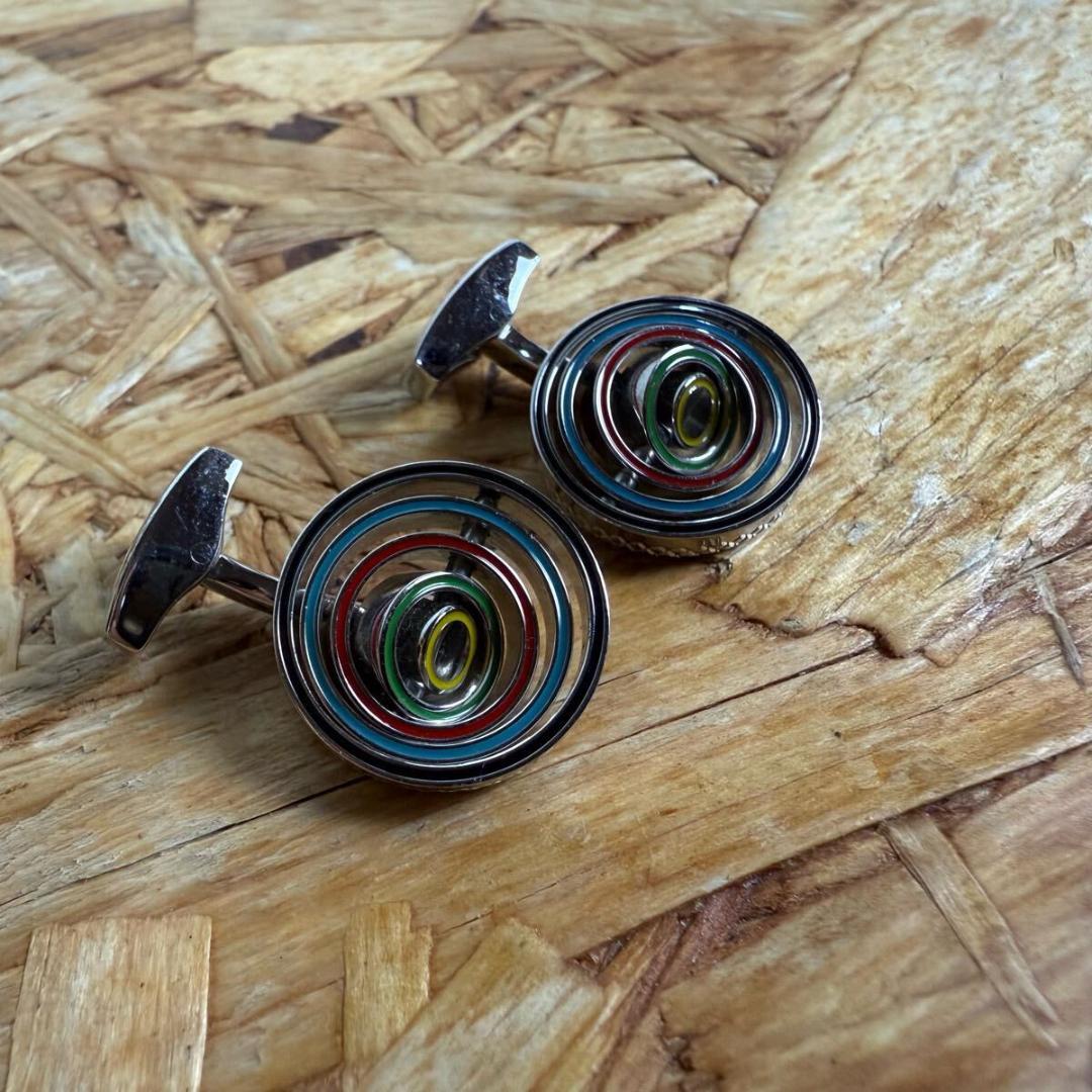【極美品】TATEOSSIAN カフリンクス サークル シルバー 元箱付き