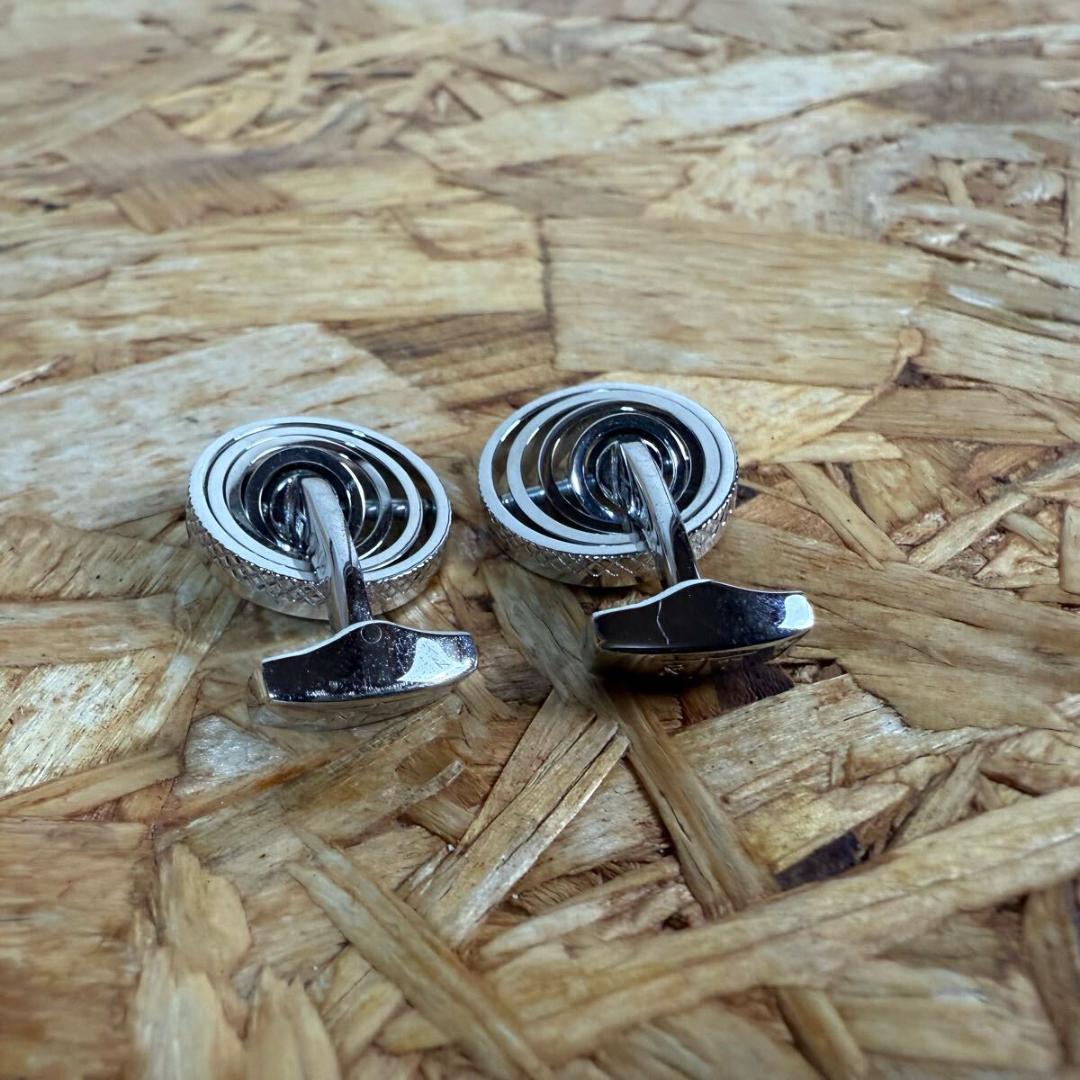 【極美品】TATEOSSIAN カフリンクス サークル シルバー 元箱付き