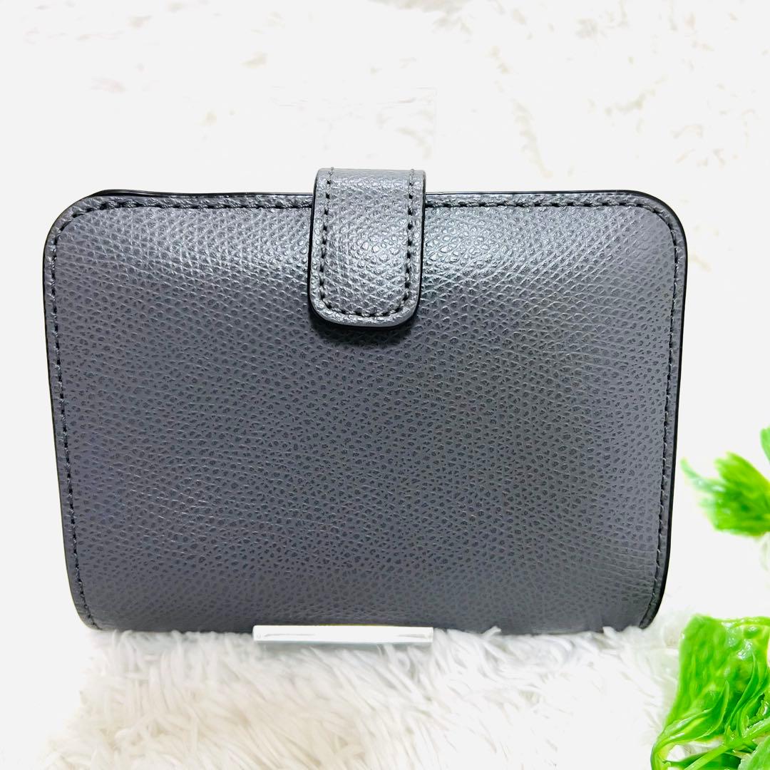 美品　フルラ 二つ折り 財布 カメリア S グレー×ライトグレー