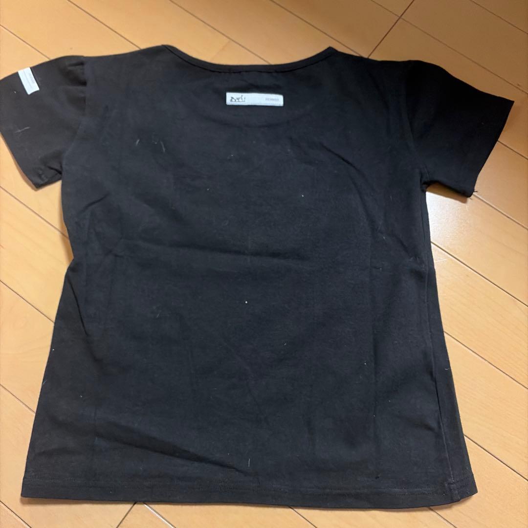 HERMES ブラック　Tシャツ　ロゴ　オールドHERMES S