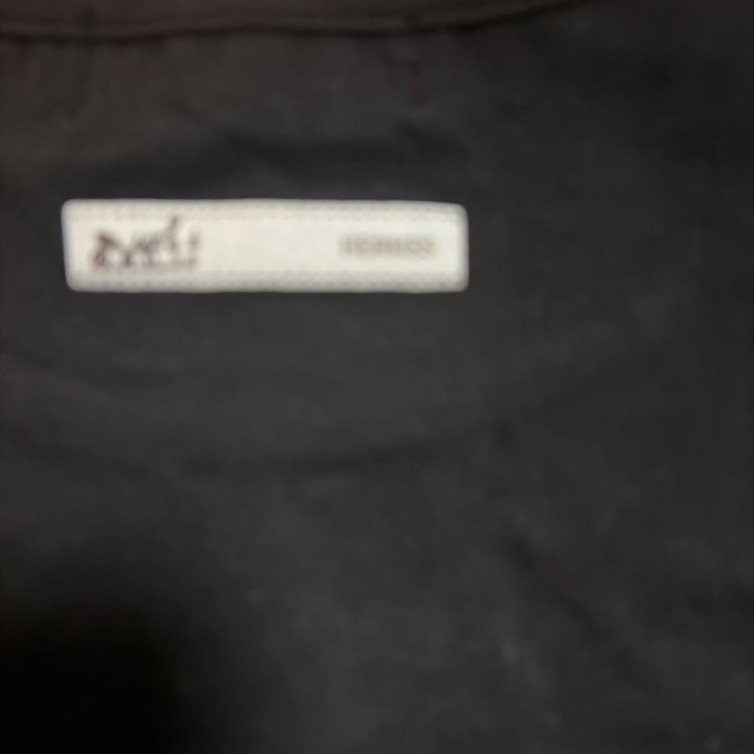 HERMES ブラック　Tシャツ　ロゴ　オールドHERMES S