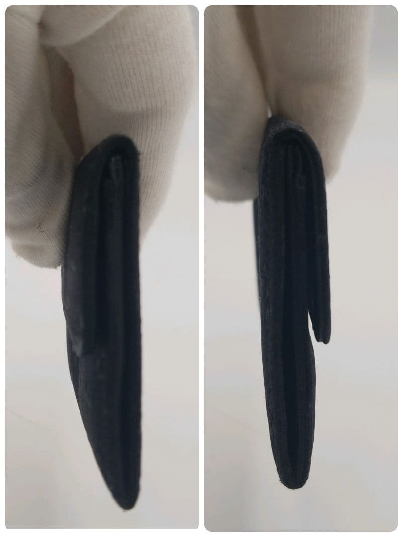 【美品】ルイヴィトン　LOUISVUITTON　モノグラムサテン　名刺入れ　黒