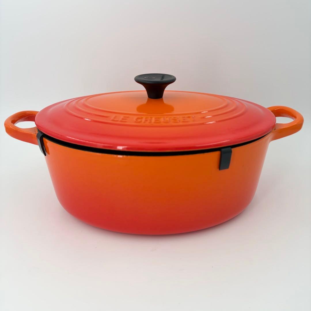 LE CREUSET ルクルーゼ オーバル 25cm オレンジ 両手鍋
