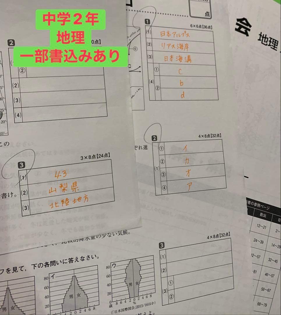 家庭学習専用指導書 主要５教科 中学３年間分