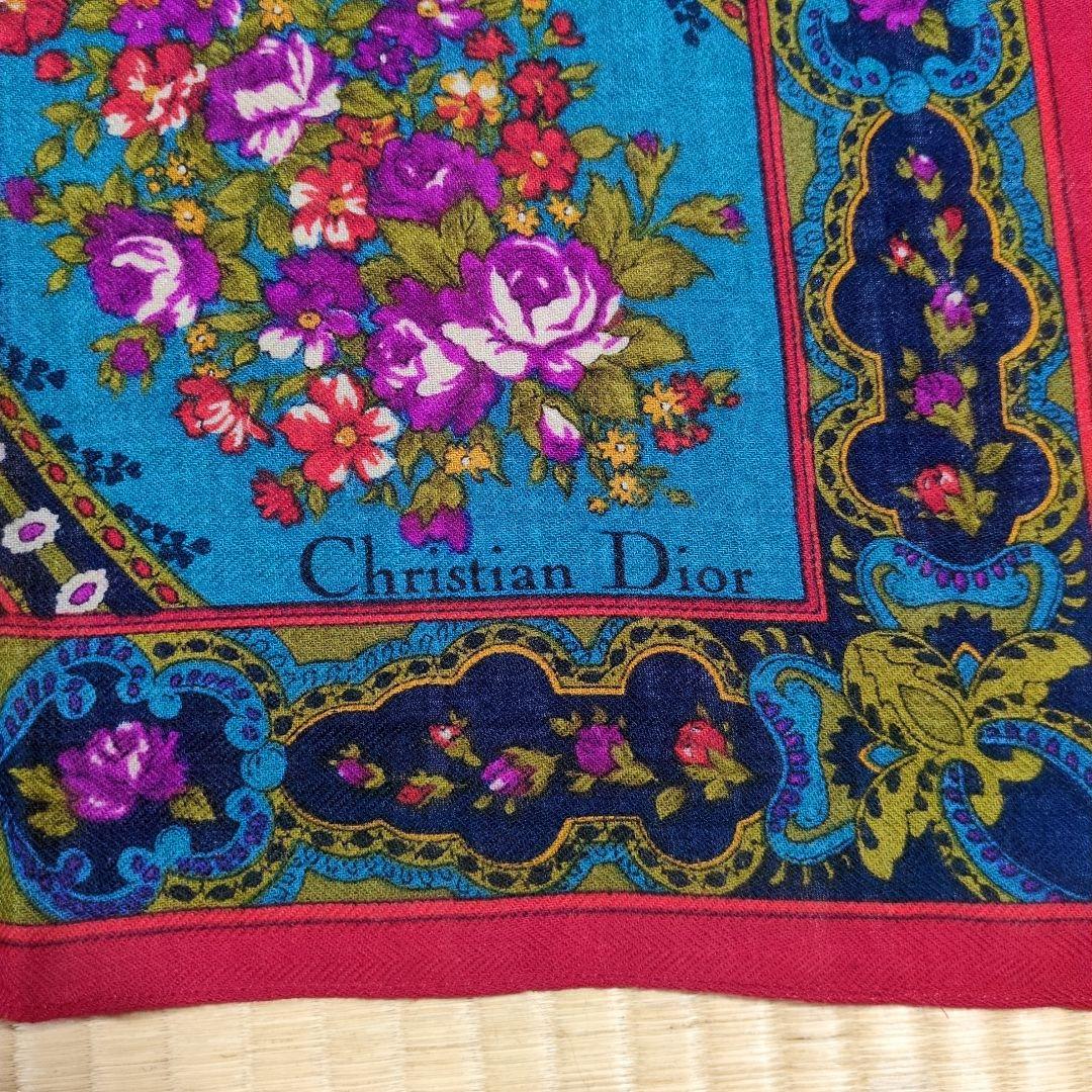 Christian Dior 花柄 ストール
