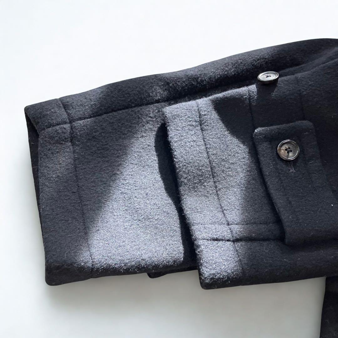未使用級✨バーバリーロンドン カシミヤ混 ダッフルコート ノバチェック 紺 L