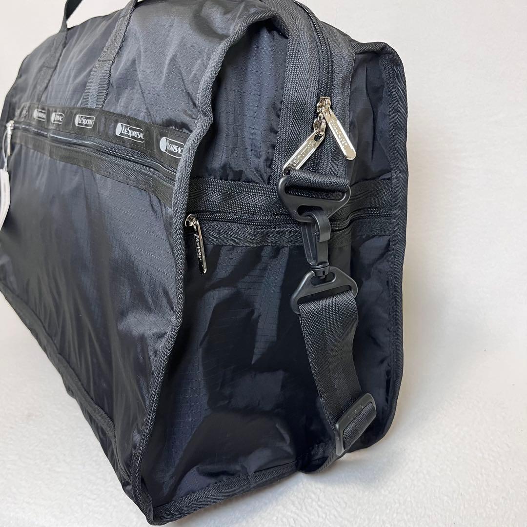新品LeSportsac レスポートサック 旅行用 ボストンバッグ 黒ポーチ付