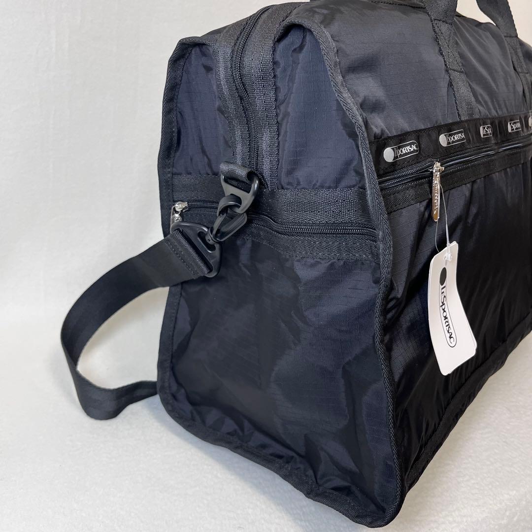 新品LeSportsac レスポートサック 旅行用 ボストンバッグ 黒ポーチ付