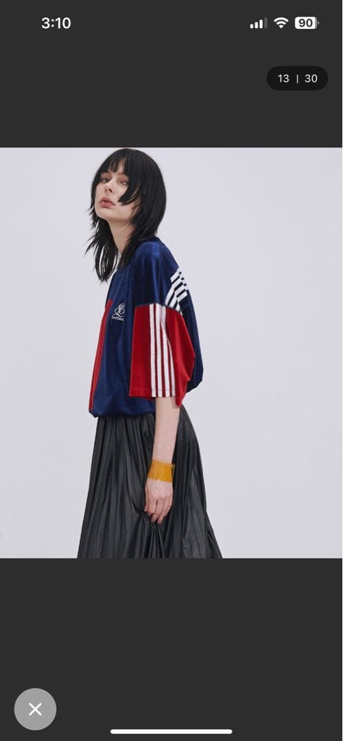 【未使用】Seesew パッチワークデザインTシャツ ネイビー/レッド