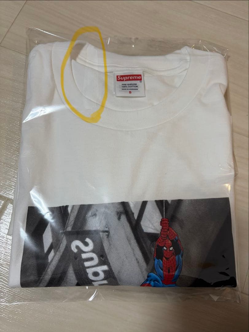 Supreme x Spider-Man Tee \"White\" Sサイズ