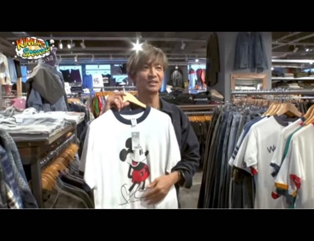 80s USA製 Disney 白足ミッキー リンガーTシャツ キムタク 美品