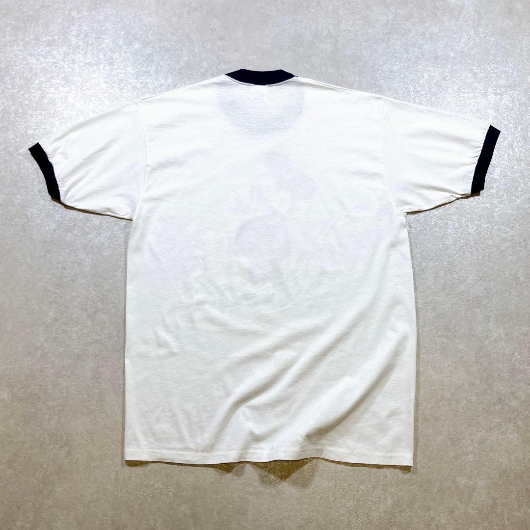 80s USA製 Disney 白足ミッキー リンガーTシャツ キムタク 美品