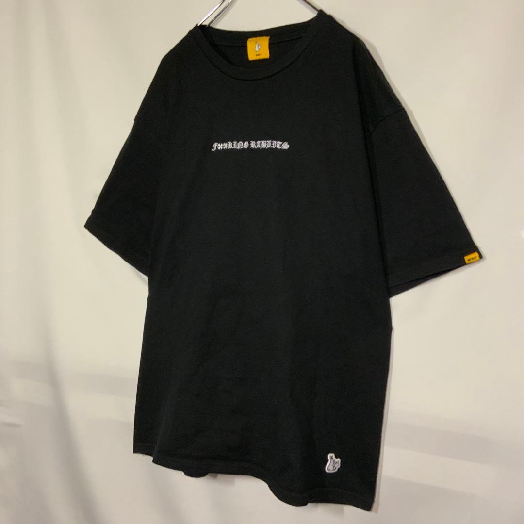 【希少】 #FR2 ブラックホワイトカラー　クロムハーツパロディ　tシャツ（XL