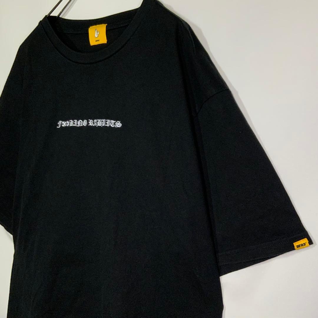 【希少】 #FR2 ブラックホワイトカラー　クロムハーツパロディ　tシャツ（XL